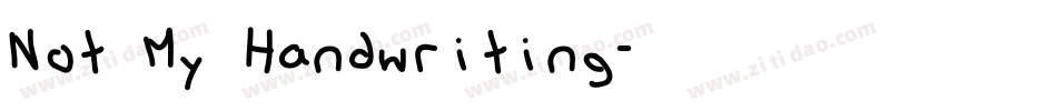 Not My Handwriting字体转换